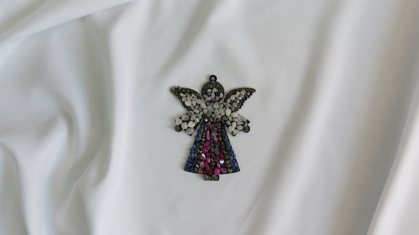 Înger Alb-Albstru-Roz