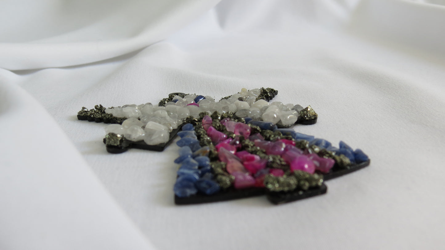 Înger Alb-Albstru-Roz